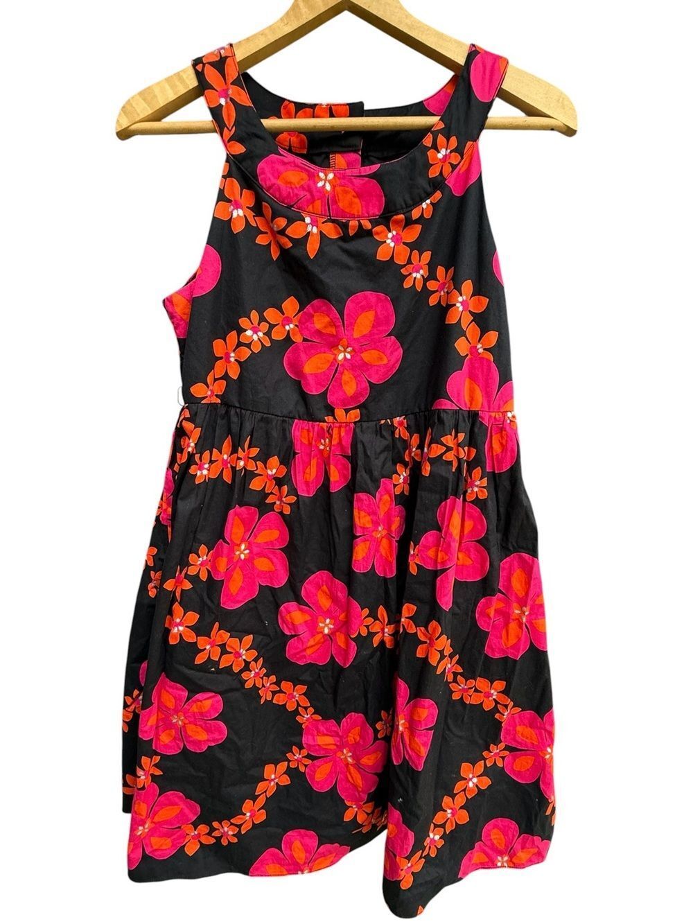 Emily West Wildflower High Neck Summer Lined Dress Pink Floral size 20.5